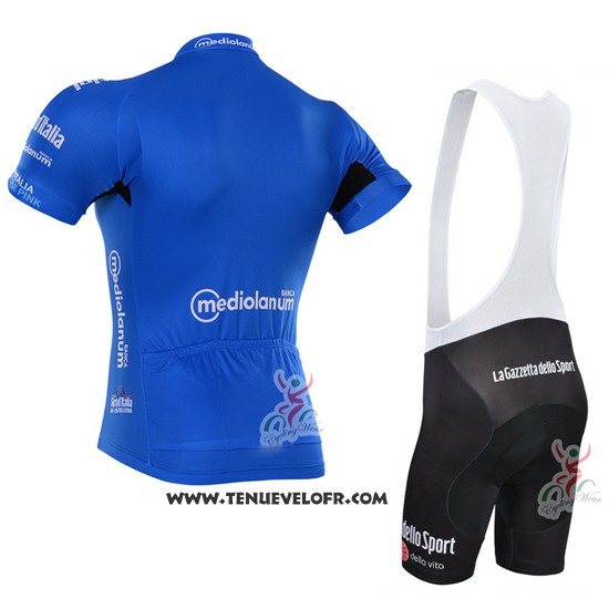 2016 Maillot Ciclismo Giro D'italie Bleu et Blanc Manches Courtes et Cuissard